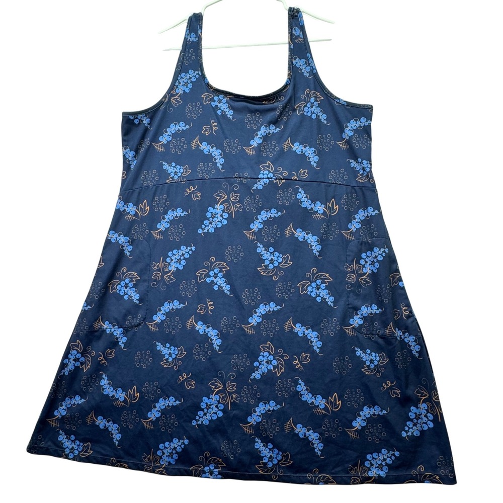 Light Bare Active Dress Womens 3X Navy Floral UPF 50+ Pockets Workout Athleisure